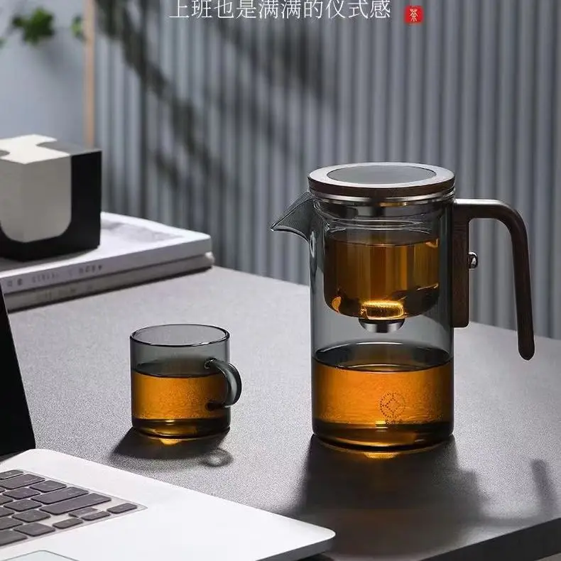 Pyrex Ceramic Glass Teapot Set with Tea Infuser Stocked Feature for Tea and Coffee Serving