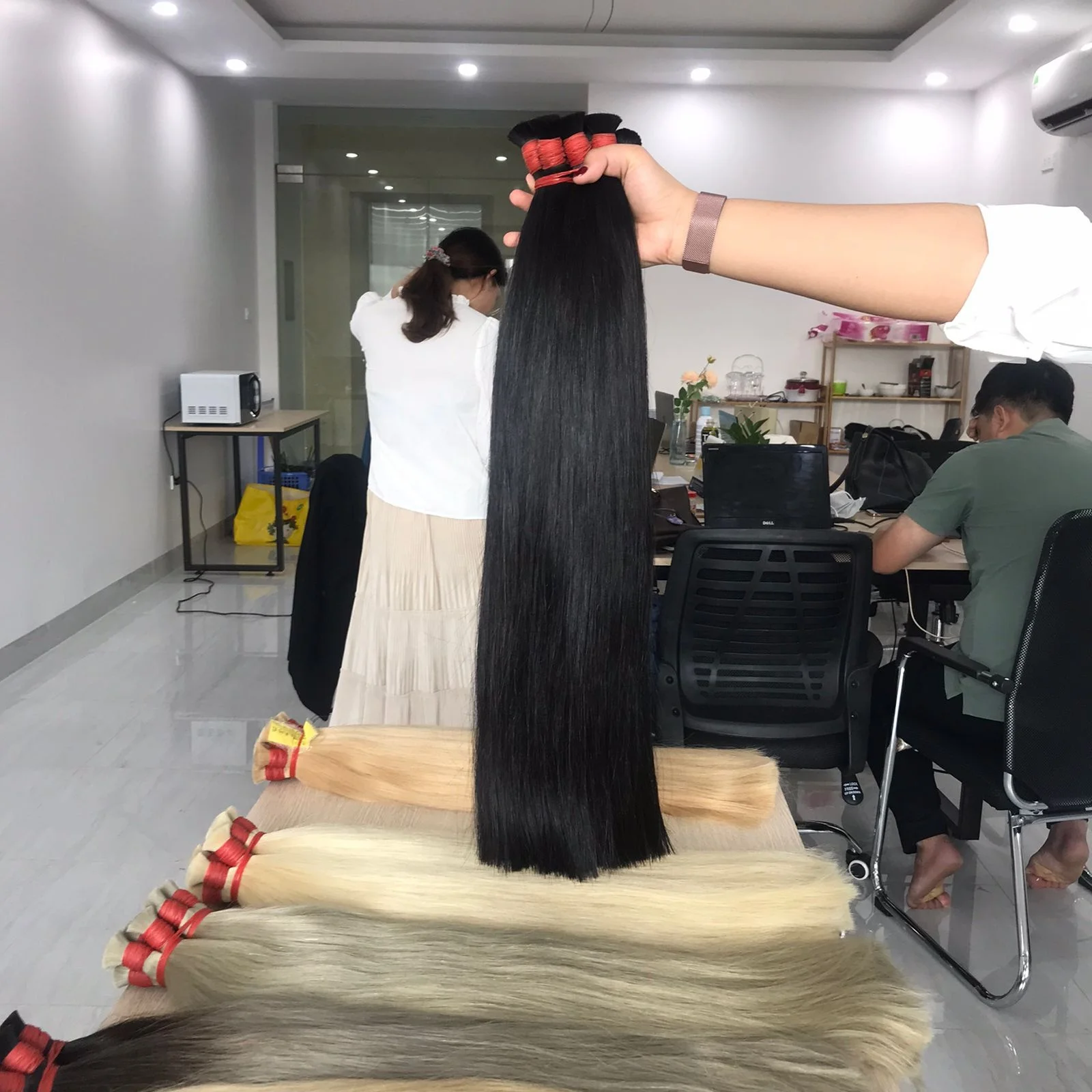 BAMBOOHAIR Russian Remy Piano Hair Extensions Double Drawn Hair Extensions Virgin Bulk Hair Wholesale from Vietnam