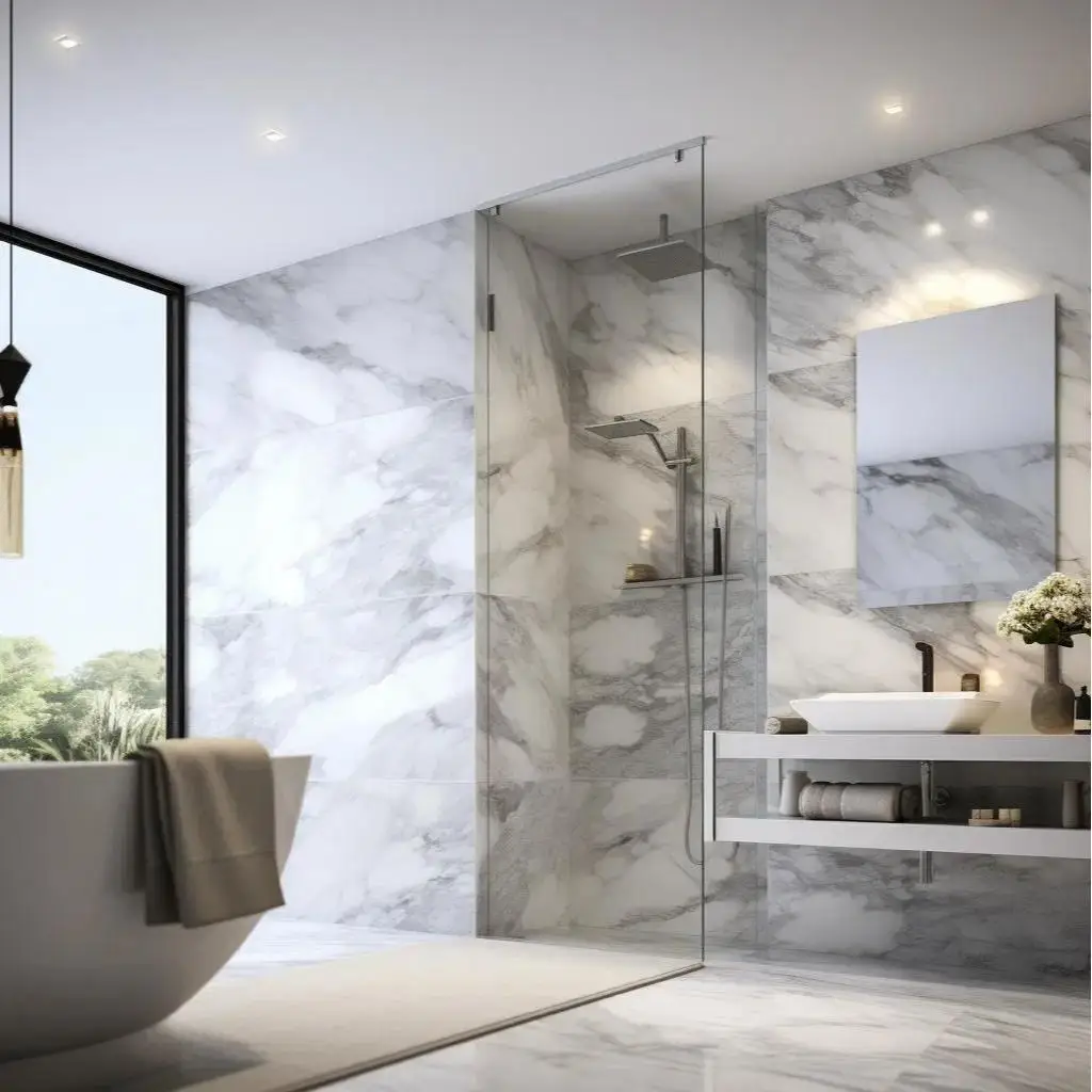 BOTON STONE Plastic Floor Tiles Plank 12mm Wood Click Lock Vinyl Waterproof Laminate Flooring SPC Shower Wall Panels