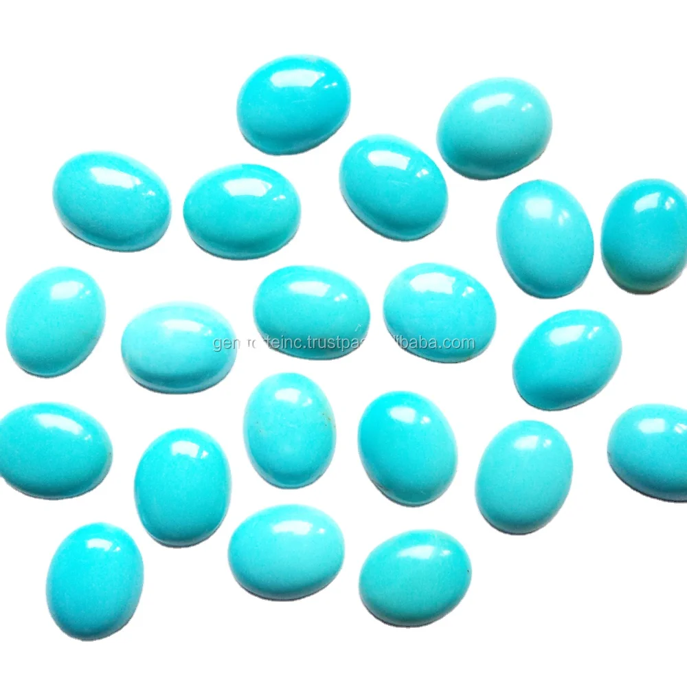 Natural Arizona Turquoise Oval Pear Shape Cabochon Free Sizes Loose Gemstone High Quality Jewelry Making Stone Blue Turquoise