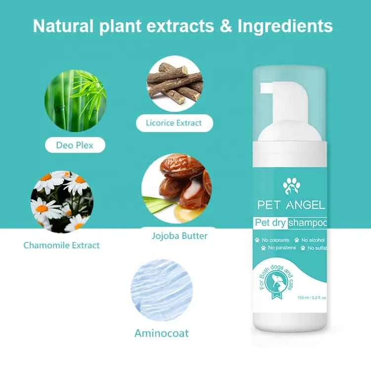 new hot innovative high quality product deodorizing dry pet shampoo for dogs&cats  Waterless Shampoo