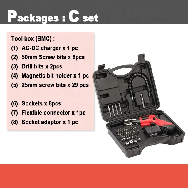 [Handy-Age]-Quick Switch Cordless Screwdriver Tool Kit (ET0400-002)