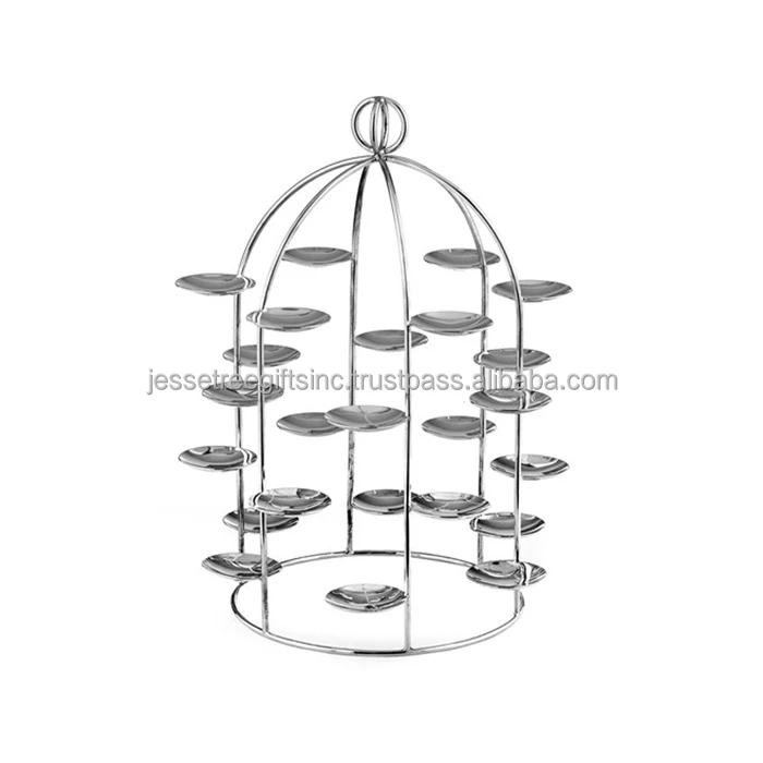 Stainless Steel Rod Cupcake Stand With Mirror Polish Finishing Round Shape Excellent Quality With Twelve Section For Serving