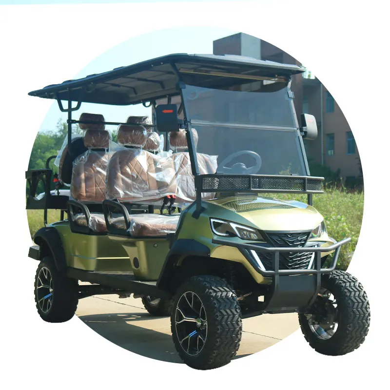 OEM Factory Wholesale Good Price Golf Cart 4+2 Seater 6 Seats Electric Car Motor Electric Golf Cart for Sale