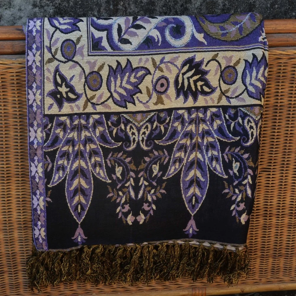 Handmade Woven Pashmina Throw Blanket Shawl PWT006 Luxury Design Handmade Pure Pashmina Shawls and Scarves for Womens Available