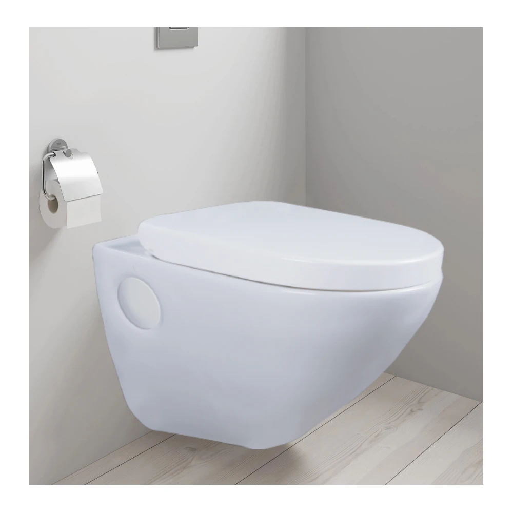High Quality Modern Bathroom Ceramic Toilet Set Good Selling Wall-Hung EWC Sanitary Ware