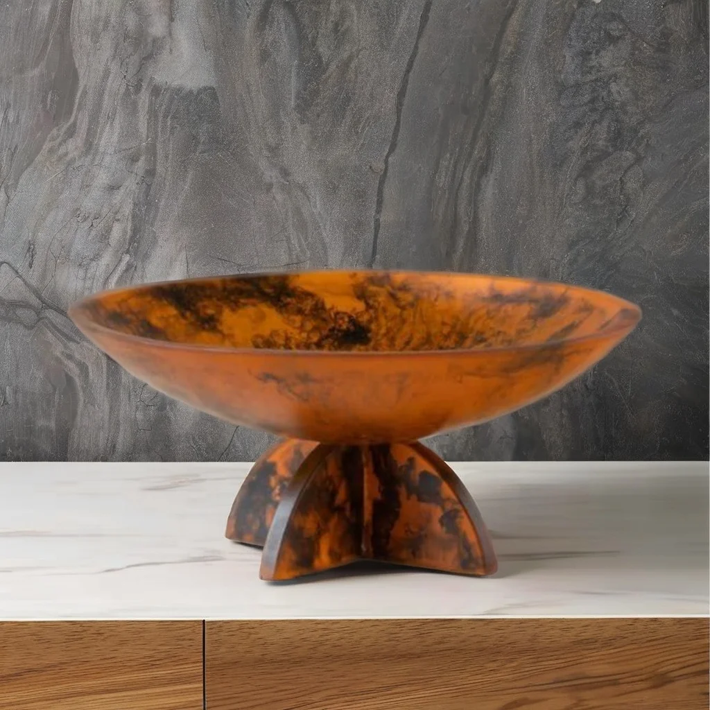 Epoxy Resin Bowl For Multiple Uses | Blue Bow | Gift Handmade Salad Bowl Fruit storage Home Dinnerware