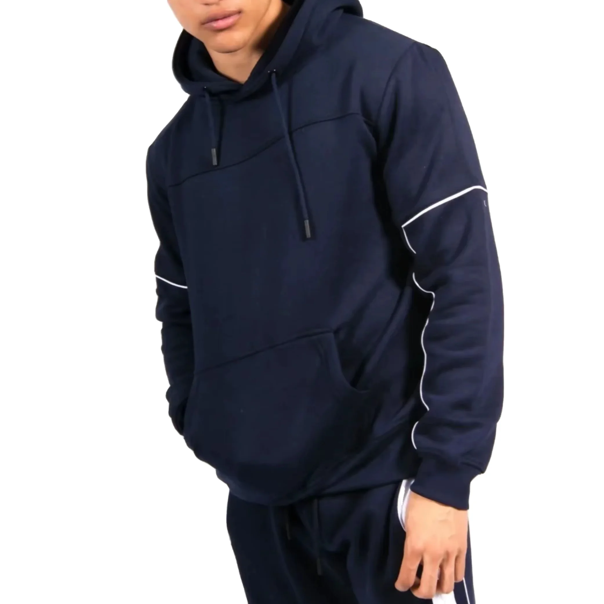 Unisex Clothing 2024 Custom logo sportswear short set high quality Men Sweat two piece thermal hoodie and shorts set