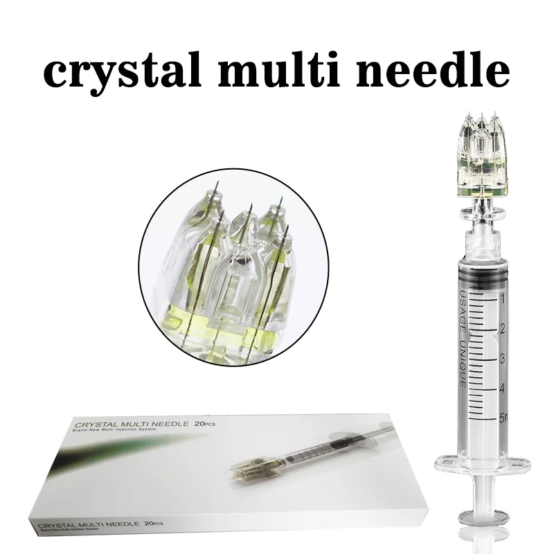 beauty gun skinbooster meso luer adapter syringe crystal 5-pin replaced chain stitch sample mesotherapy micro multi needle