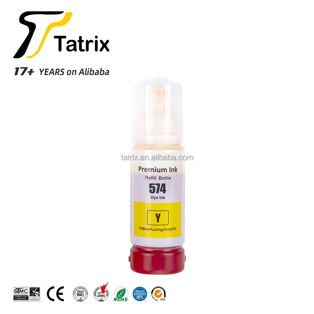 Чернила Tatrix T5741 T5742 574 совместимые с чернилами цветная бутылка на водной основе Заправка для струйных чернил принтера Epson L8058 L18058