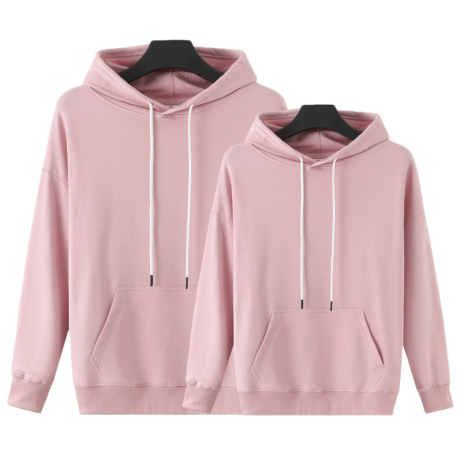 2021 spring new custom blank hoodies reddish brown Red warm Pullover sweater blank Hoodie 100% cotton hudy huddies men women