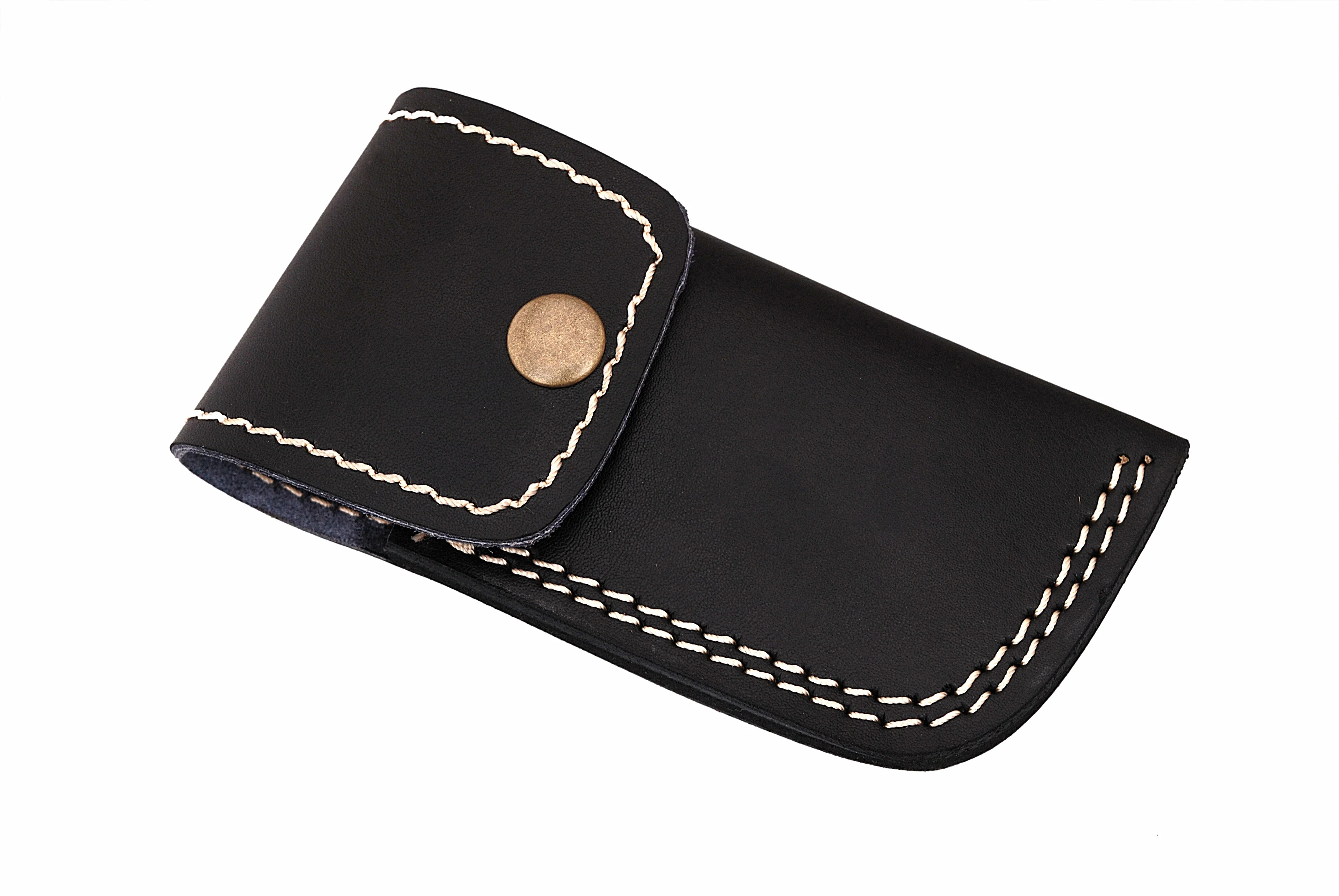 Складной нож из дамасской стали ручной работы карманный клинок с рукояткой буйвола и кожаным футляром