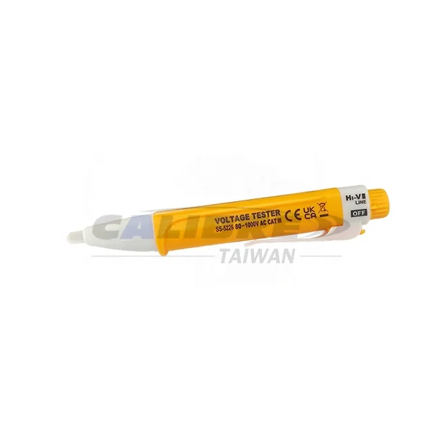 TAIWAN CALIBRE Non-Contact Electric Voltage Detector Tester Pen with LED Flashlight