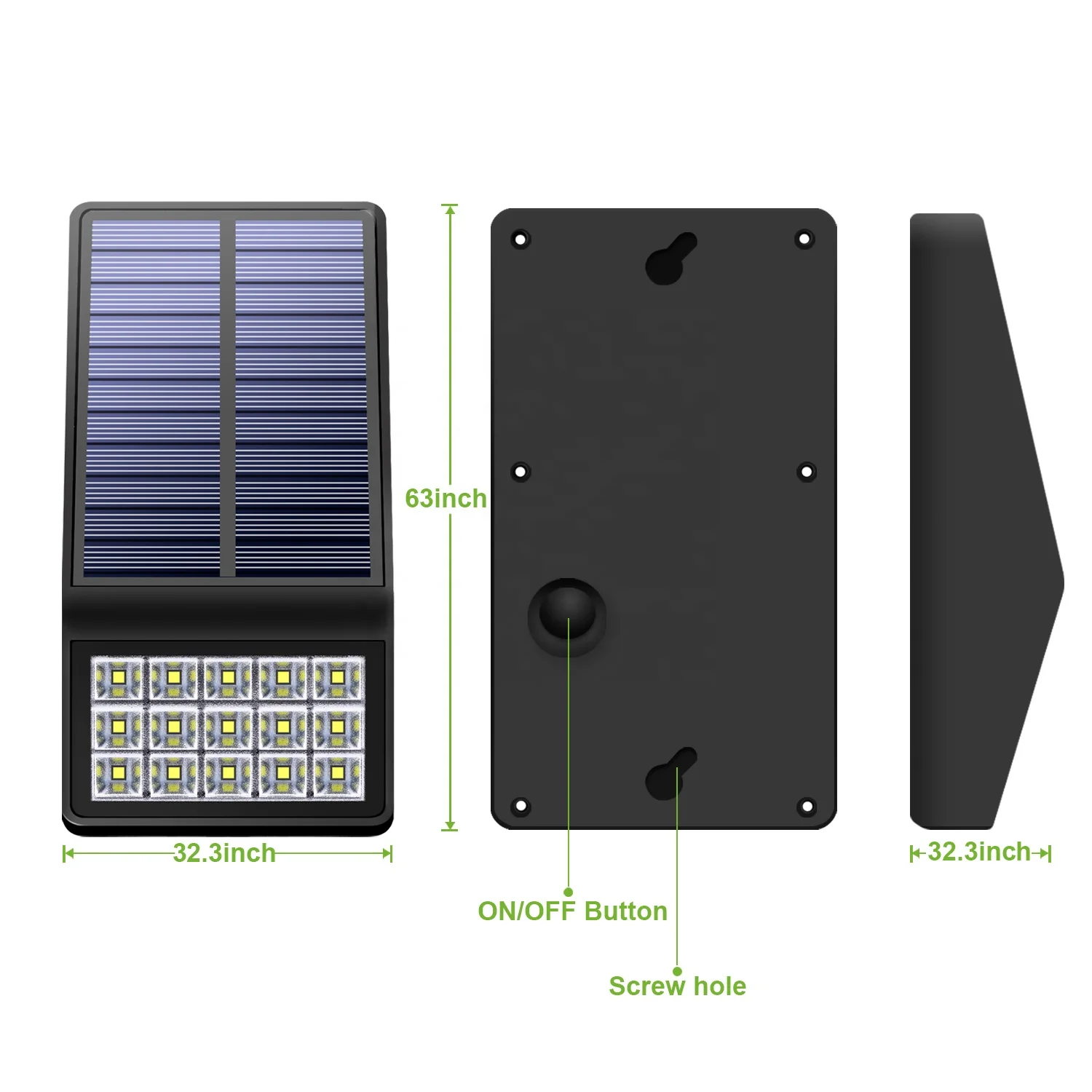 SL860 Solar Wall Light Outdoor Waterproof Spot Light Street Light Triple Led Solar Wall Lamp with motion sensor