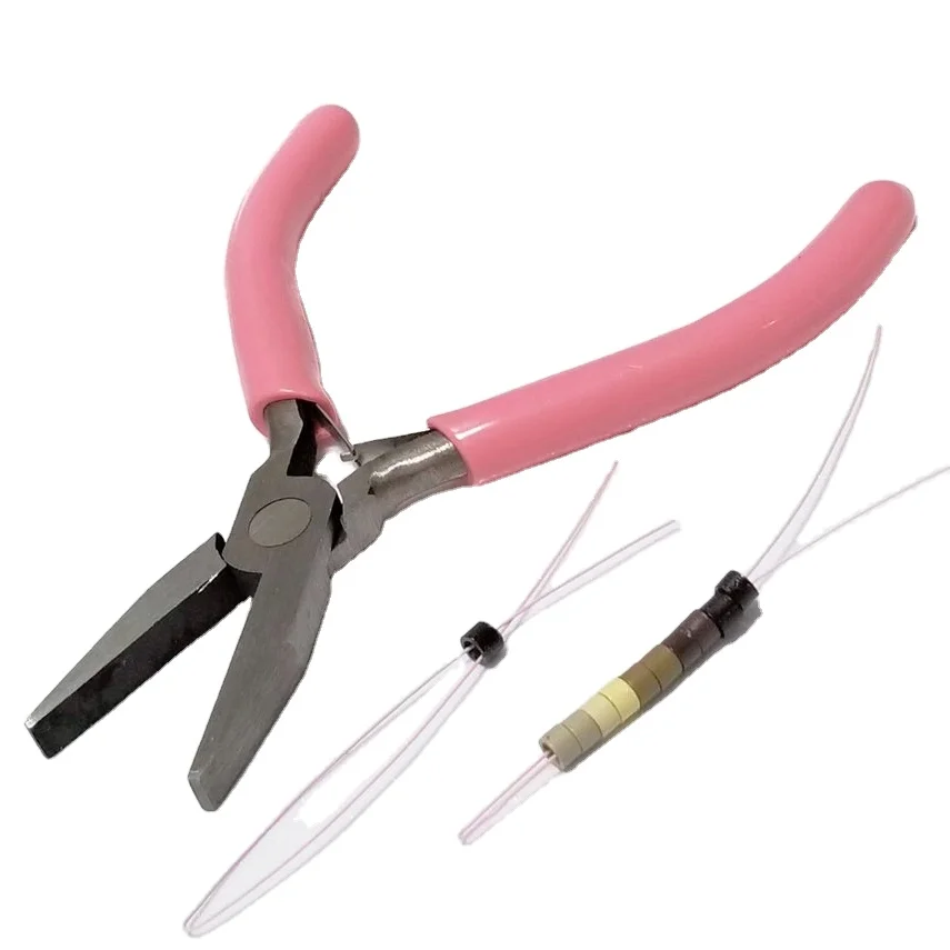 hair extension pink pliers kit with 50 micro link beads 2 pink
