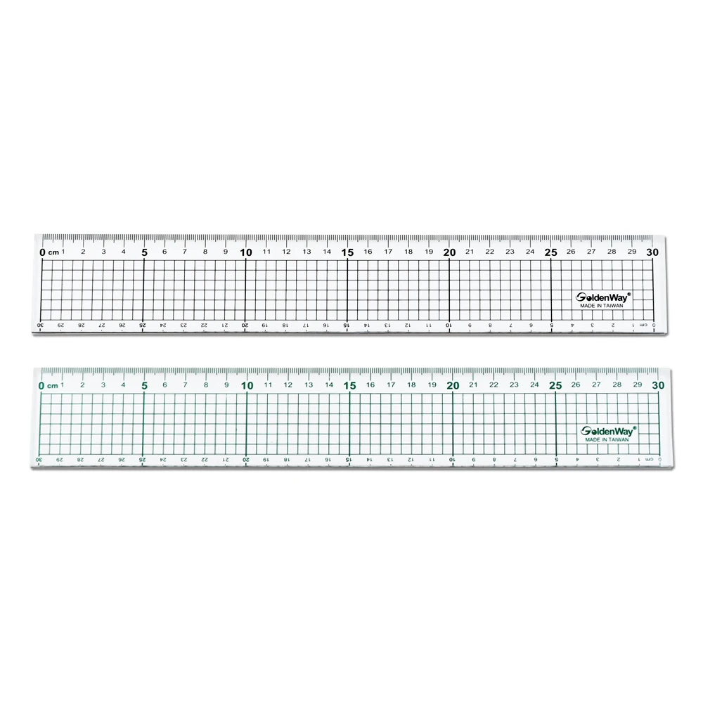 Wholesales Transparent School Ruler 30 cm Cutting Ruler