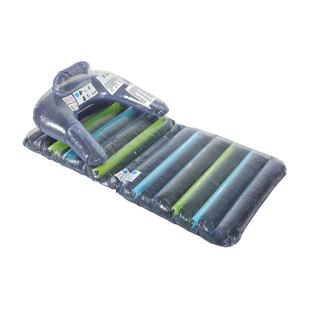 2023 Hot Sale Custom Inflatable Three Color Backrest Floating Cushion Adult Floating Toys