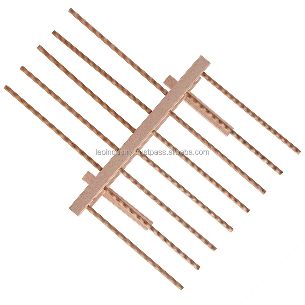 
Beech Wood Fresh Pasta Drying Rack. With Foldable Single Rack 