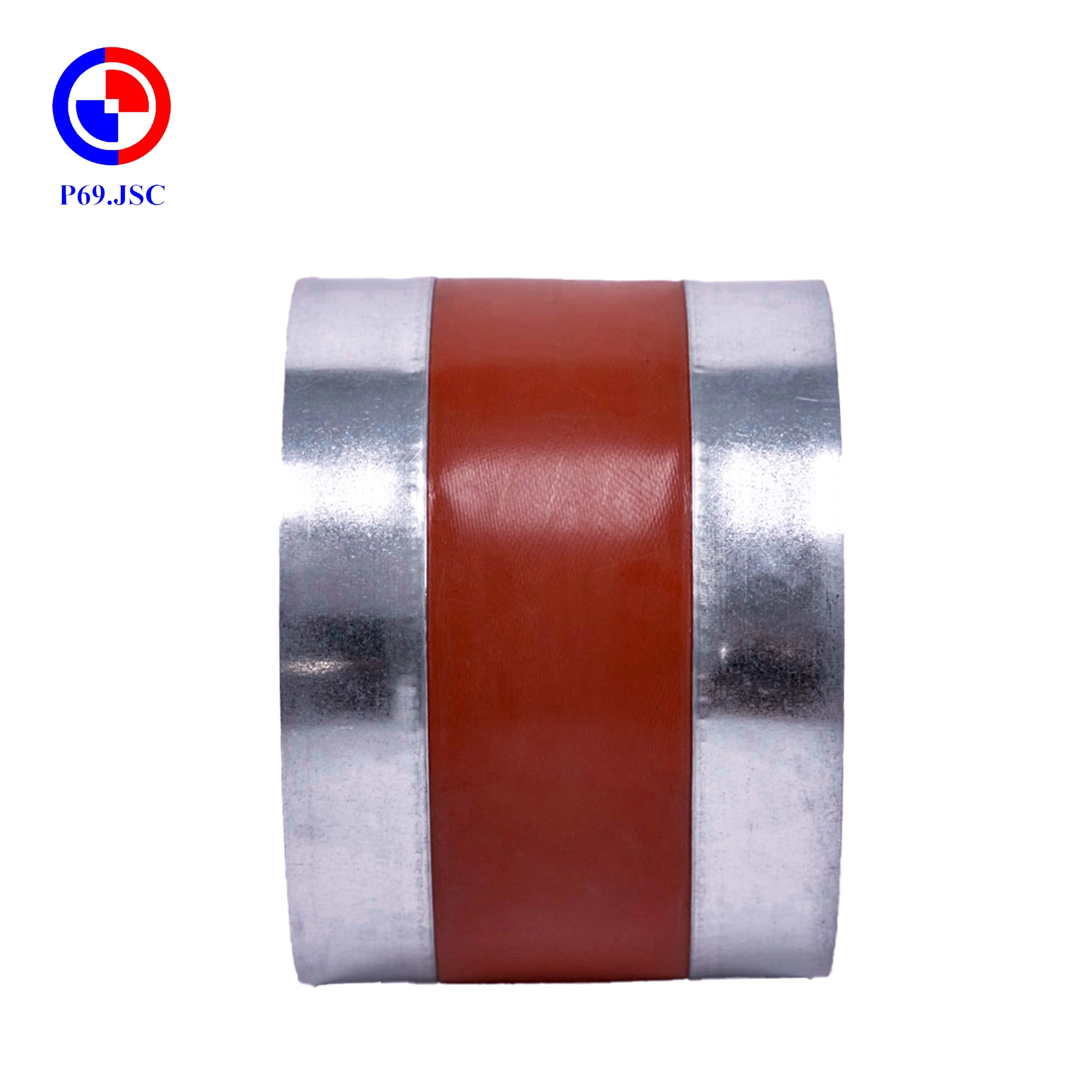 Fire-Resistant Increase Stability Flexible High Quality OEM Canvas Polyester Glass Fiber Duct Coupling PVC Round Duct Tape P69
