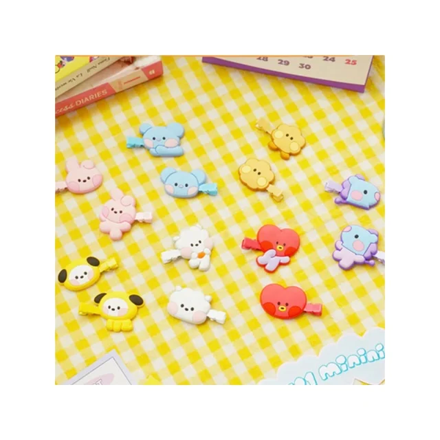 BT21 minini Characters Ver.4 Hair Pins Clips Lovely Pretty Fancy Trendy Practical Items Goods decoration Girls Fashion