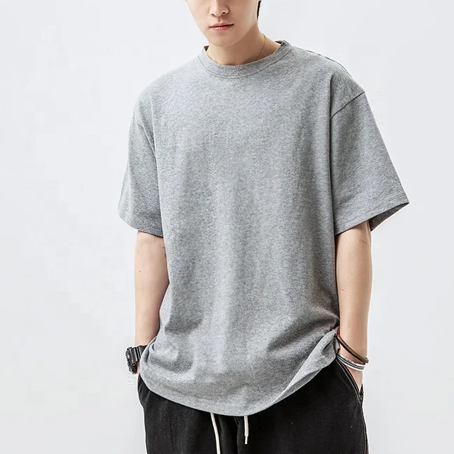 Razers new style  Clothing Men Heavy 100% Cotton Custom Colors drop shoulder Oversize T-shirt