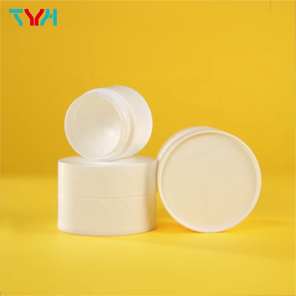15ml Plastic Round Cosmetic Jars White PP Double-Wall Jar with White Cap for Cosmetic Product (ANH15)