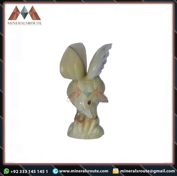 High Quality Light Green Onyx Eagle Marble Handmade Crafts Customized Stone Decoration Minerals Route