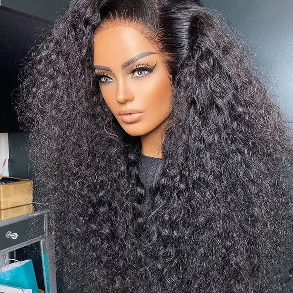 36 Inch Water Deep Wave Human Hair HD Lace Front Wigs brazilian Virgin Human Hair Wigs Vendor Unprocessed Raw Weaves and Wigs