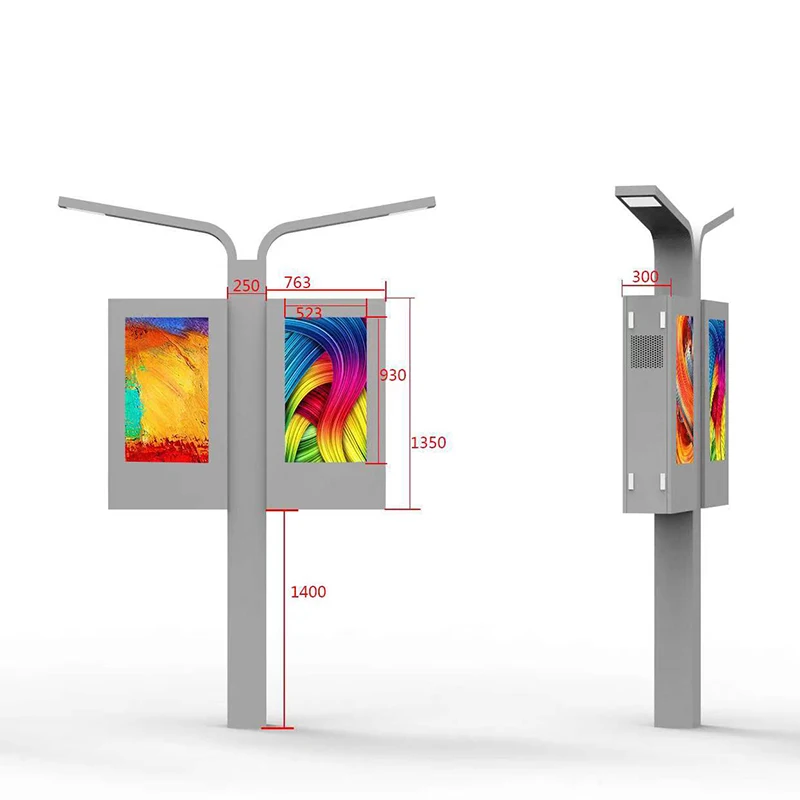 32 Inch Outdoor LCD Display Bus Station Information TV Digital Signage Custom