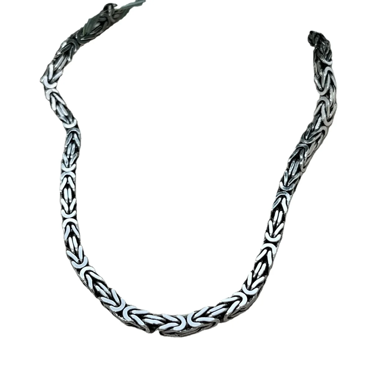 925 Sterling Silver King Link Chain Men Jewellery Byzantine Necklace Wholesale Hip Hop Mens Jewelry Trendy Hot Sale