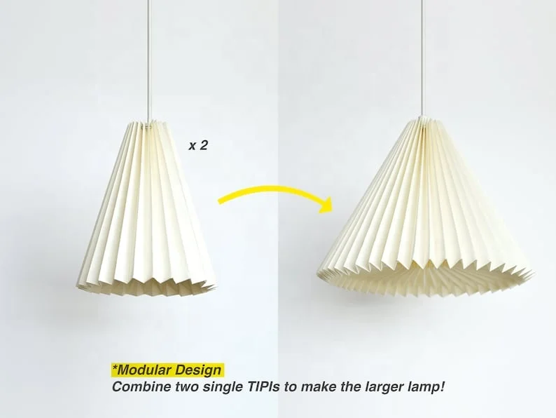 European Style Paper Lantern Lampshade Indoor Honeycomb Paper White Wood-free Cotton Handmade Paper From India Manufacturer
