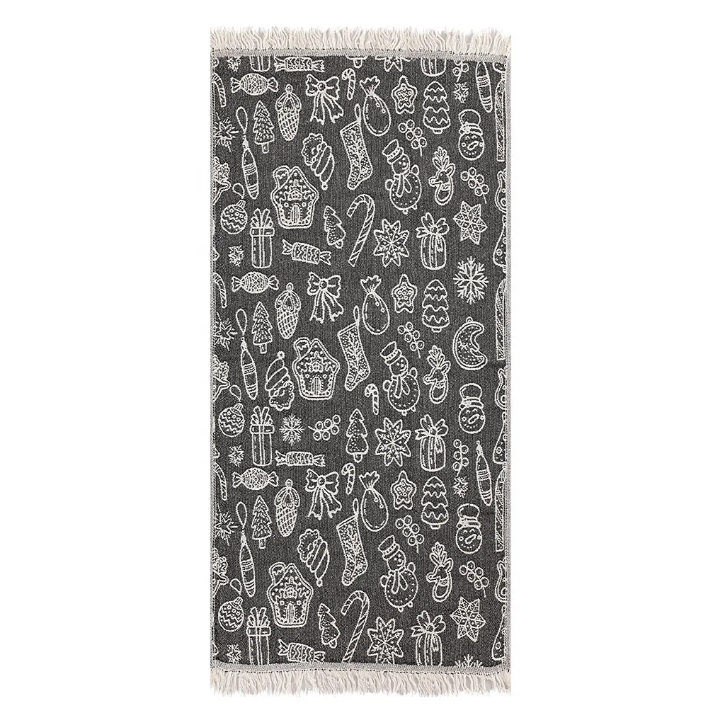 Wholesale Christmas Cotton Custom Hand Towels With Logo Customized Printed Hand Bath Towel Premium Tea Dish Kitchen Towel Set