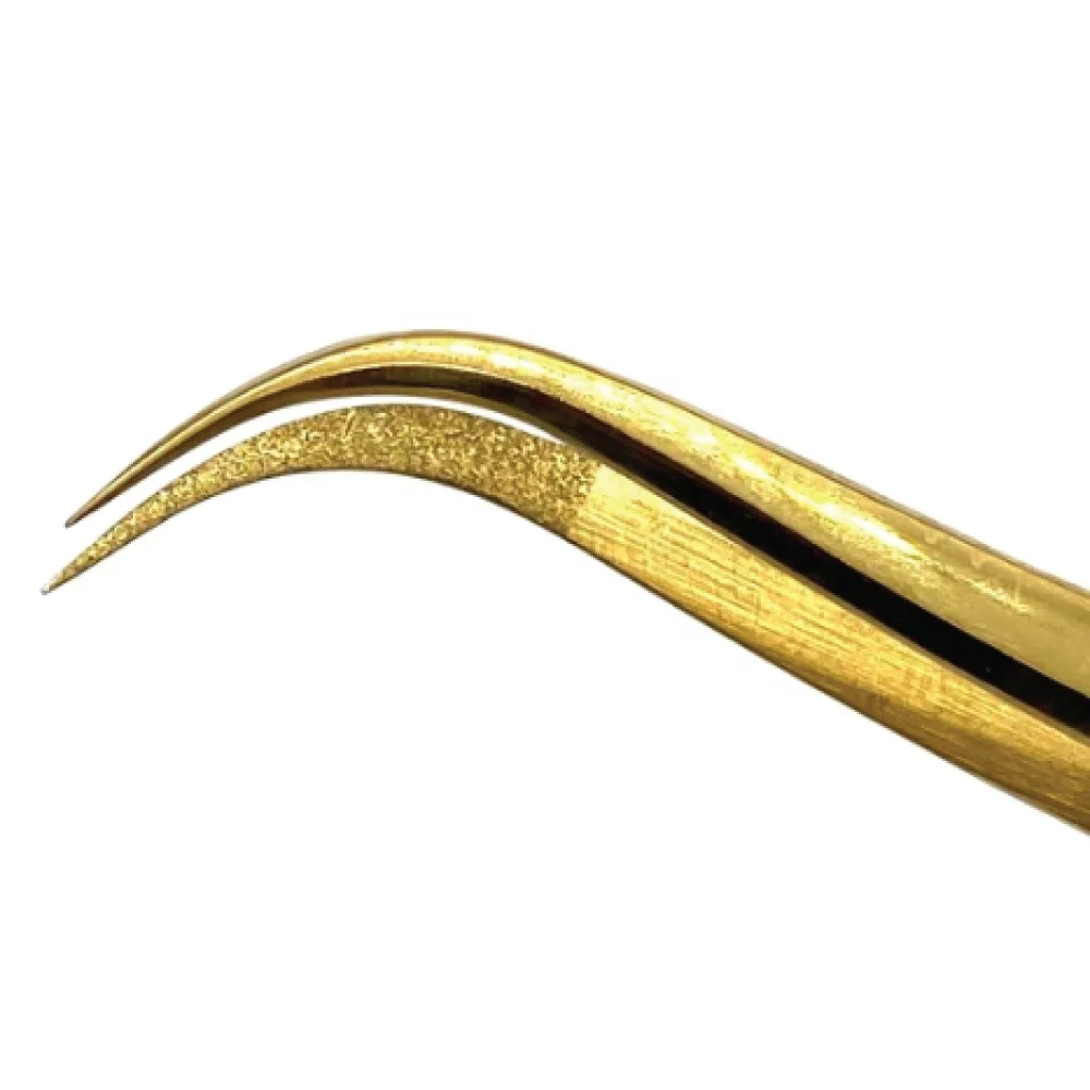 Eyelash Tweezers OEM Logo High Quality Eyelash Extension Professional Diamond Dust Eyelash Tweezers In Low Price Lash Tools