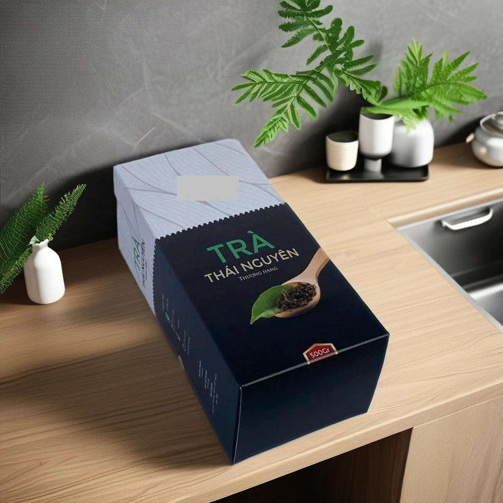 Custom Colorful Printed Eco-Friendly Tea Paper Box for Tea Packaging Made in Vietnam