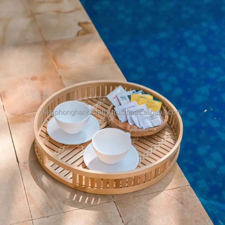 Luxury Style Breakfast Bamboo Serving Tray | Tray for Home, Hotel, Restaurant| Tienphong Handicrafts