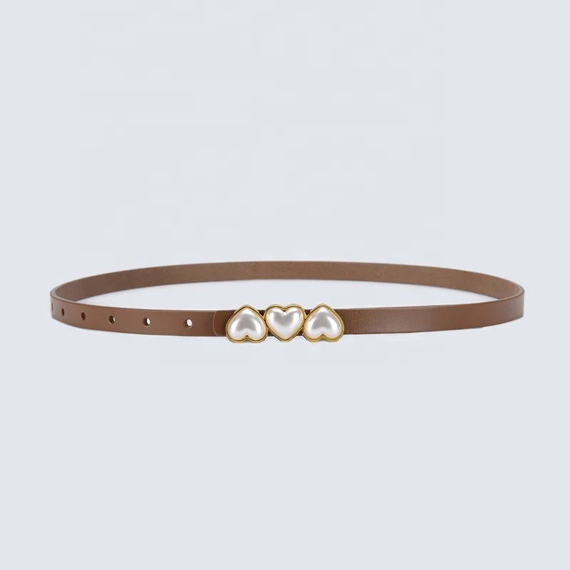 Fashion  luxury thin belt muti color leather belt design ladies belt high-end