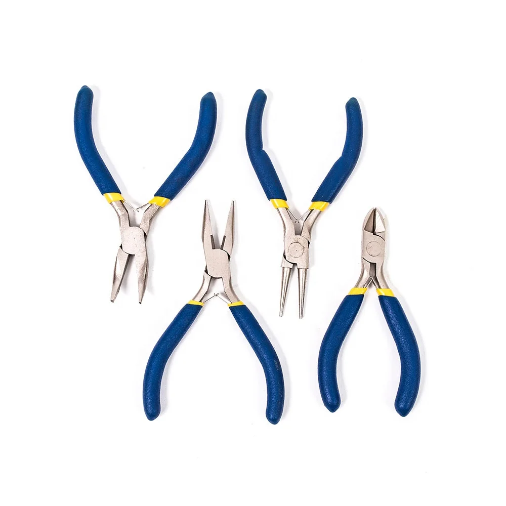 Jewelry Making Slimline Round Flat Long Nose Pliers 5 Pcs Jewelery Making Pliers Set Stainless Steel Pliers Hand Tools