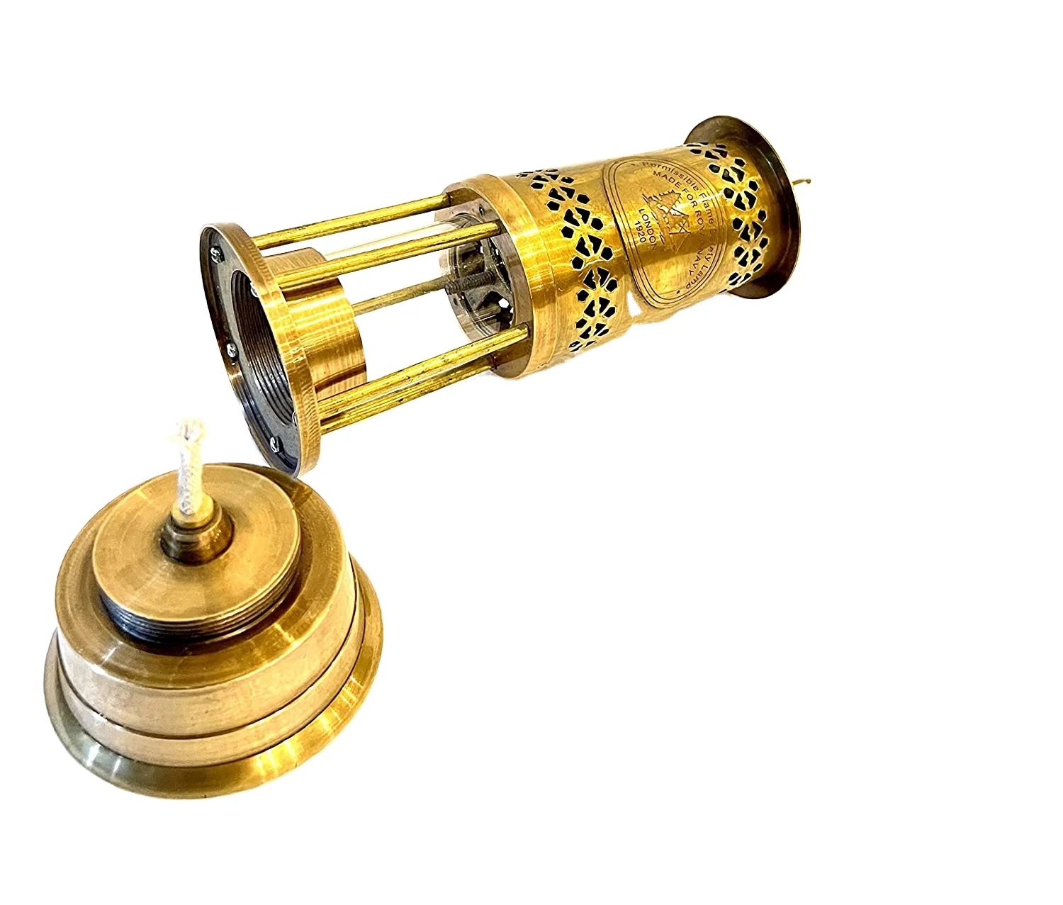 Premium Quality Handmade Brass Antique Miner Ship Lantern Lamp Vintage Oil Hanging Nautical Decor By Metal Overseas