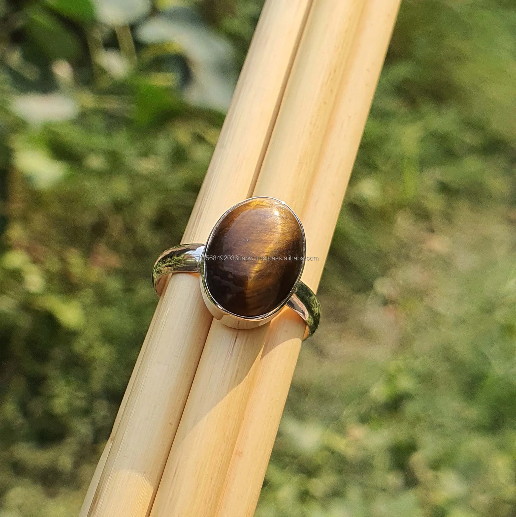 Tiger Eye Ring for Men Handmade Jewelry Sterling Silver Ring Brown Gemstone Chakra Healing Crystal Brown Tiger Eye Jewelry