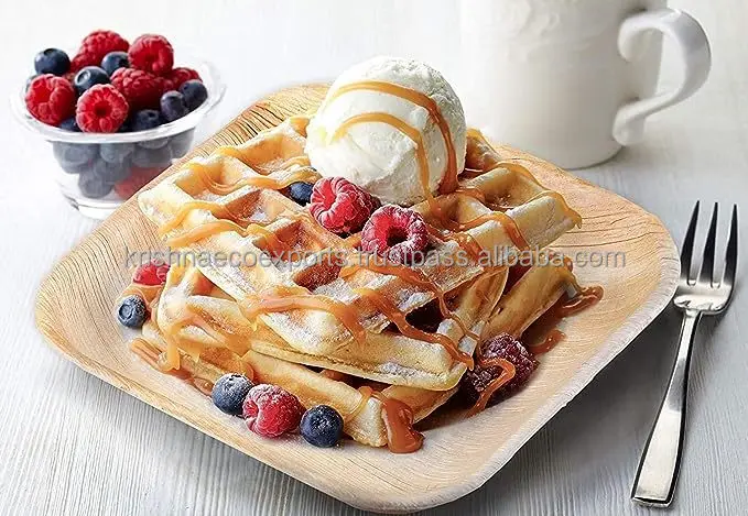 Best Prices Disposable 7 Inch Areca Palm Leaf Plate 100% Natural Party and Wedding Flatware Plates Biodegradable Micro Safe