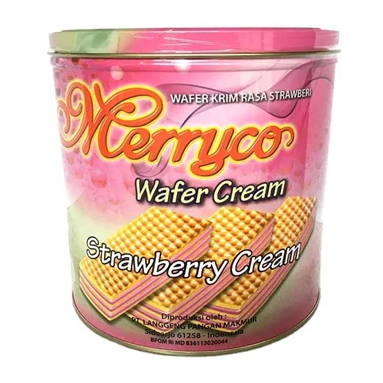 Hot Sell Biscuit Wafer Cream Tinned Bucket Pandan,Chocolate,Double Flavour ( 6pcs x 350gr ) Merryco - OEM