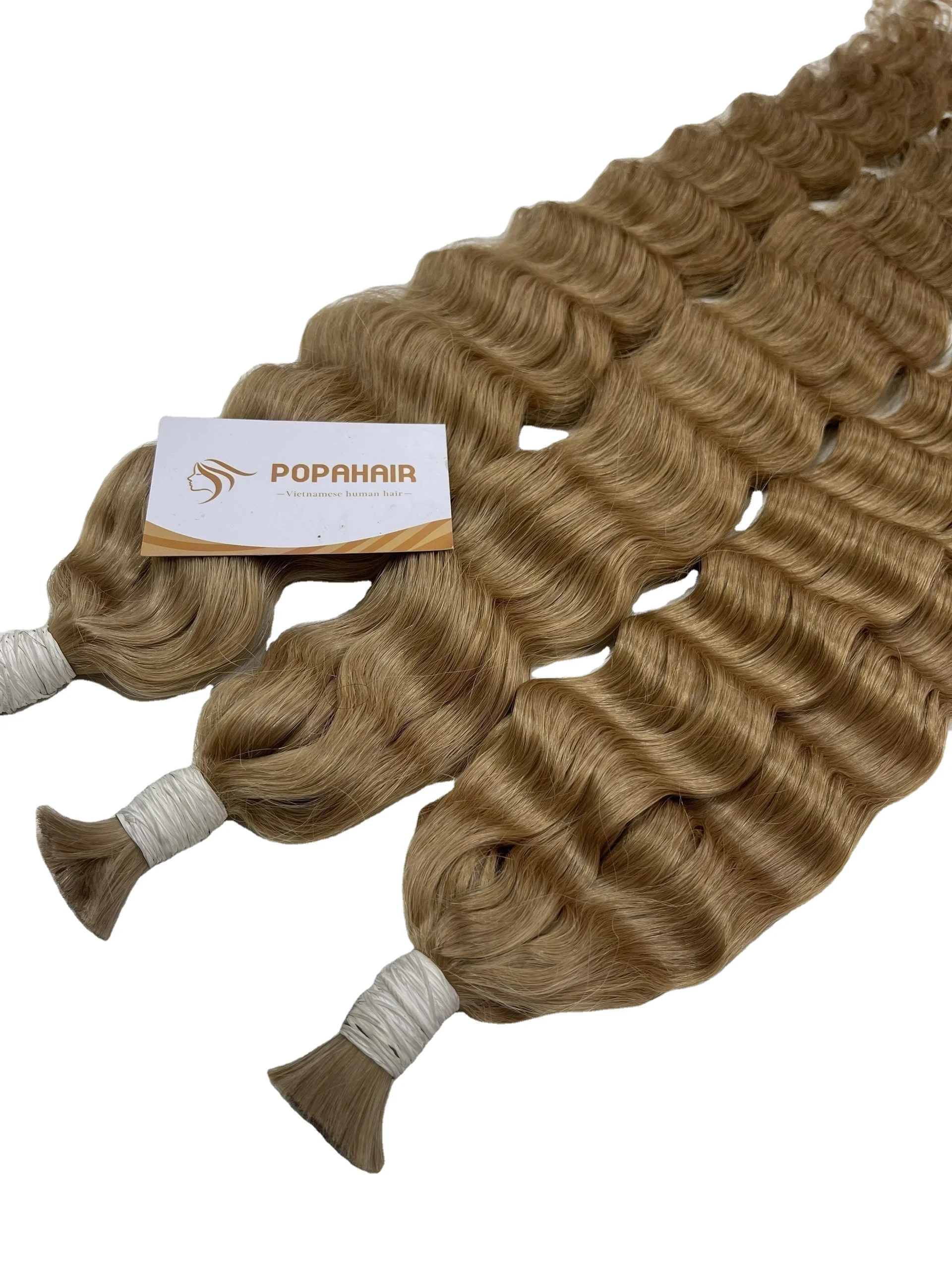 Wet and Wavy Bulk Cuticle Aligned Human Hair For Braiding No Weft Deep Wave Bulk Human Hair Braiding Bundle Hair Extension