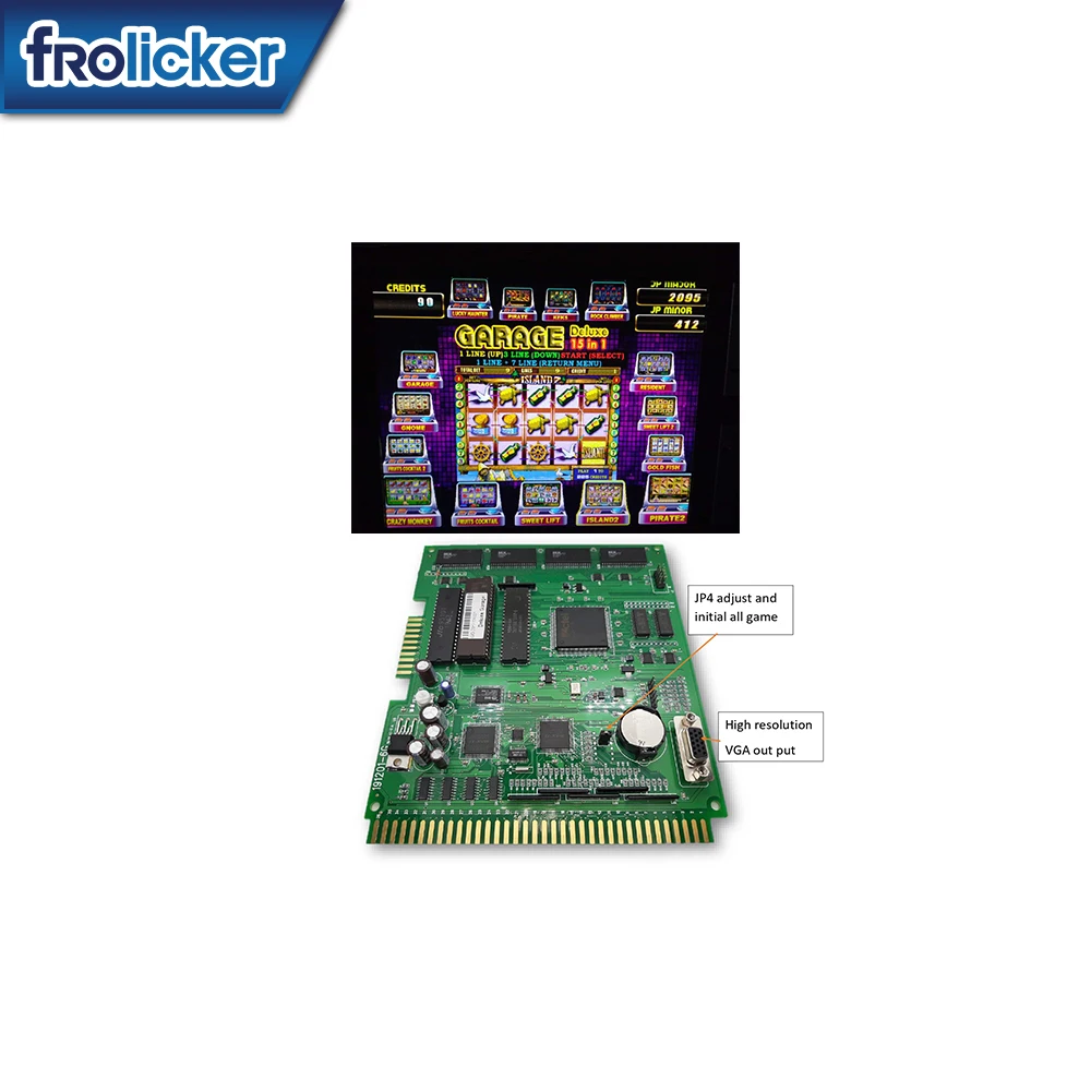 Coin Operated Video Game Garage Deluxe Multi 15 in 1 Game Board Sales tragamonedas maquina de juegos