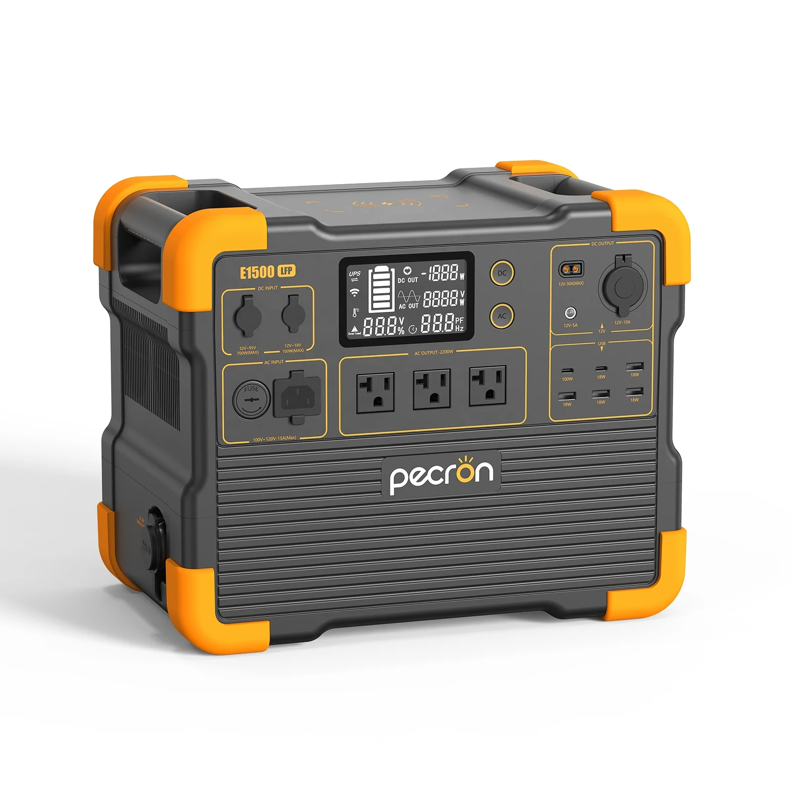 Pecron 2200W Portable Power Station E1500LFP Big Power solar generator super fast charging 800W for Camping, adventure