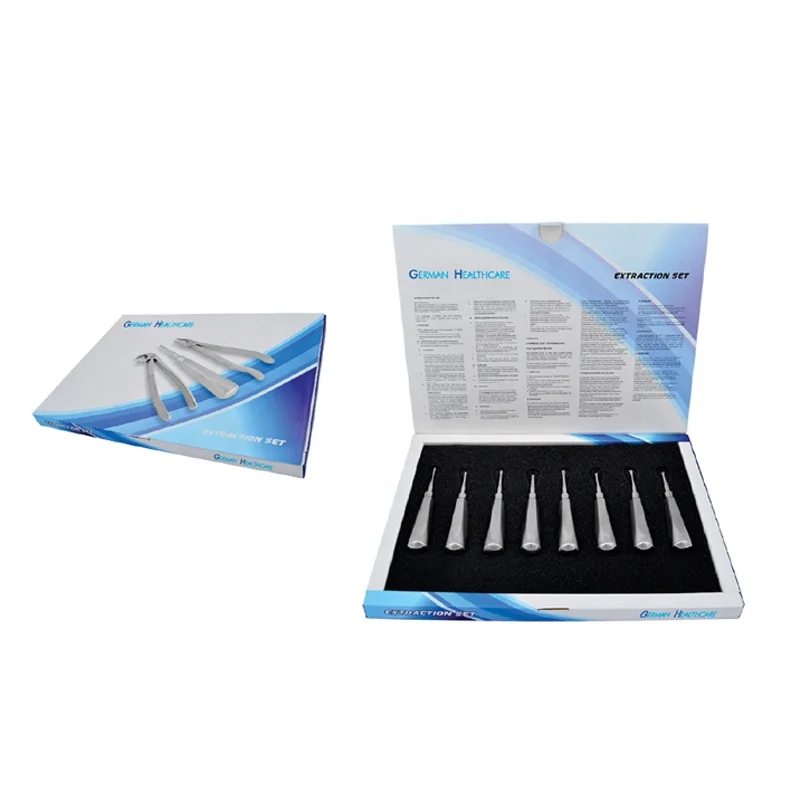 Dental Luxating Elevators SetKit of 8 Pieces (4 Curved and 4 Straight)