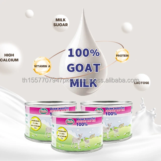 oem service pure natural high protein 100% UHT sterilized pet goat milk canned 400ml/140ml goat milk