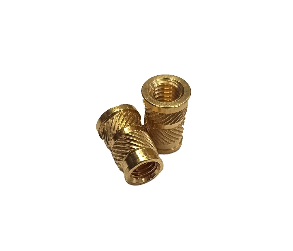 High Durability Sturdy Automotive Industry Use 3/8   16  TPI Ultrasonic Brass Insert Brass Threaded Nuts for Screw Fittings