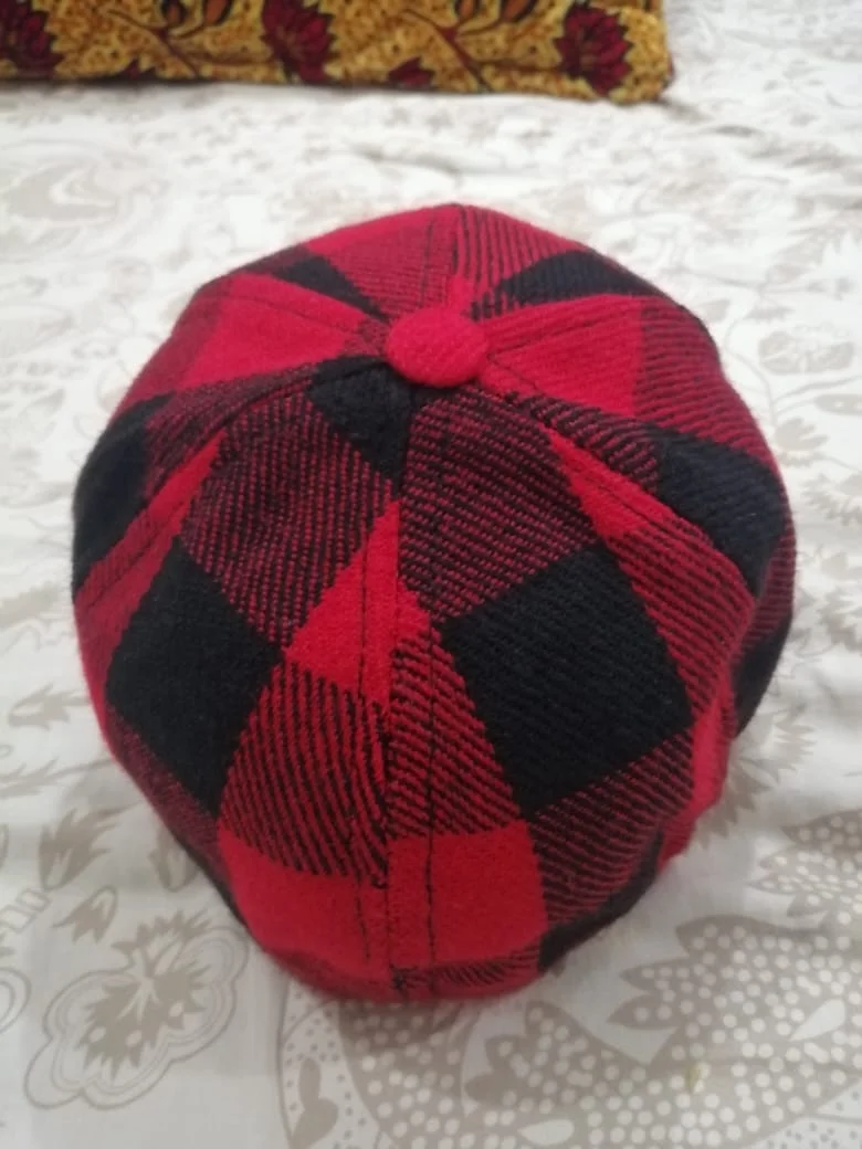 2021 Baseball Cap 6 Panel wool red check Outdoor Sport Hats Cap 6 panel cap baseball hats trucker hats flannel