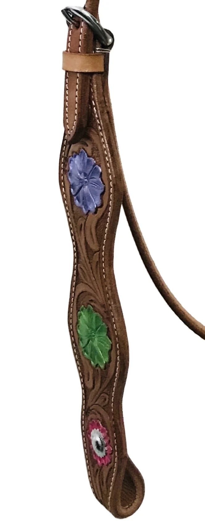 Premium Leather Western Headstall And Breast Collar Customised Horse Products Western Headstall Stitching On The Brown