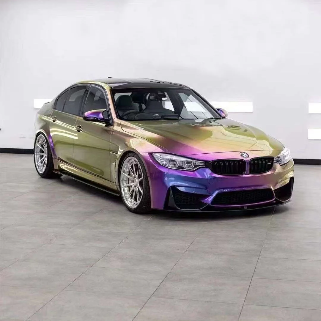 Customization Premium Ultra Glossy Spectral Violet PET Backing Film Car Vinyl Wrap Chameleon Purple